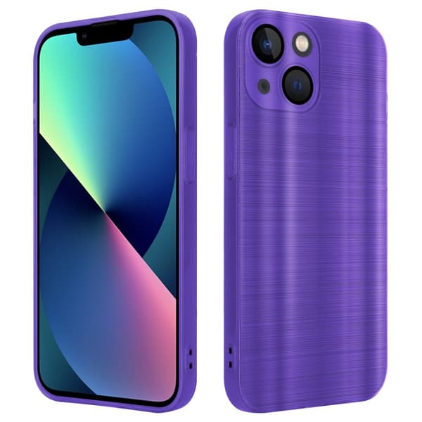iPhone 14 PLUS Skal Fodral Case Cover Mobilskydd av flexibelt TPU-silikon i borstad design