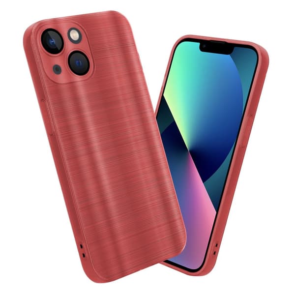 iPhone 14 PLUS Skal Fodral Case Cover Mobilskydd av flexibelt TPU-silikon i borstad design
