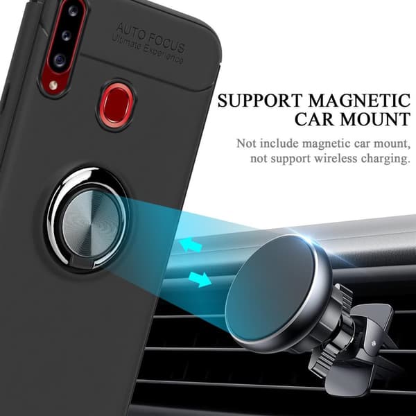 Samsung Galaxy A20s Skal Skyddsfodral Fodral med fokusring av TPU-silikon