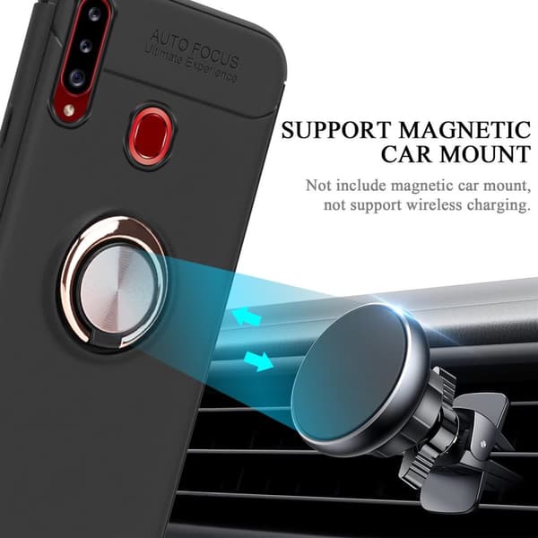 Samsung Galaxy A20s Skal Skyddsfodral Fodral med fokusring av TPU-silikon