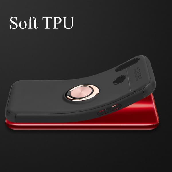 Samsung Galaxy A20s Skal Skyddsfodral Fodral med fokusring av TPU-silikon