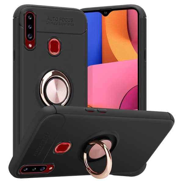 Samsung Galaxy A20s Skal Skyddsfodral Fodral med fokusring av TPU-silikon