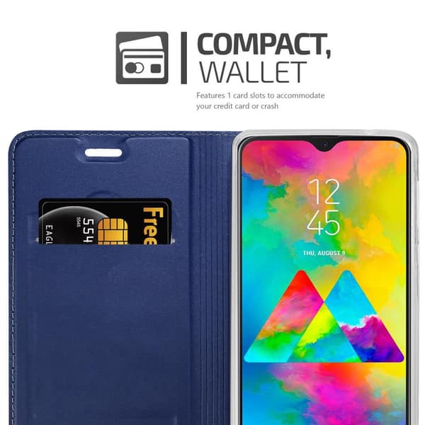 Samsung Galaxy M20 Skal Fodral med magnetisk stängning, ståfunktion och kortficka Mobilskydd