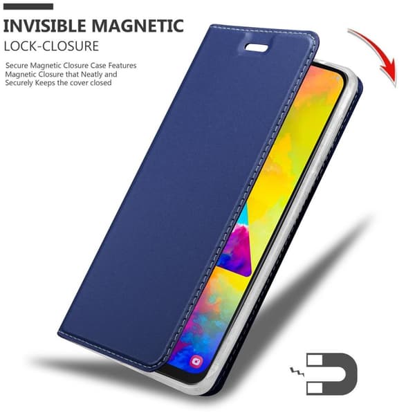 Samsung Galaxy M20 Skal Fodral med magnetisk stängning, ståfunktion och kortficka Mobilskydd