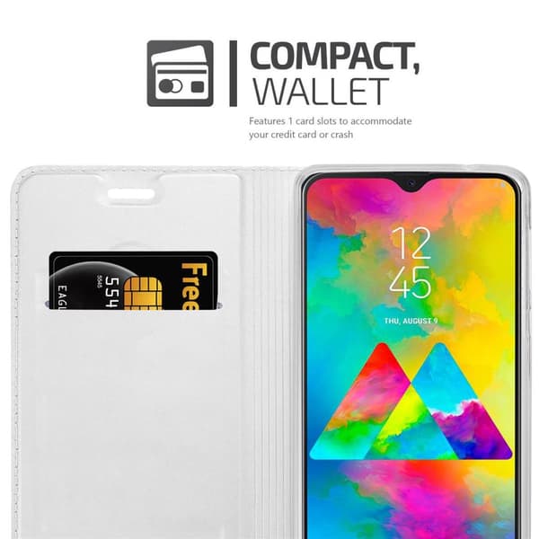 Samsung Galaxy M20 Skal Fodral med magnetisk stängning, ståfunktion och kortficka Mobilskydd