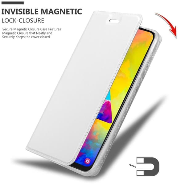 Samsung Galaxy M20 Skal Fodral med magnetisk stängning, ståfunktion och kortficka Mobilskydd