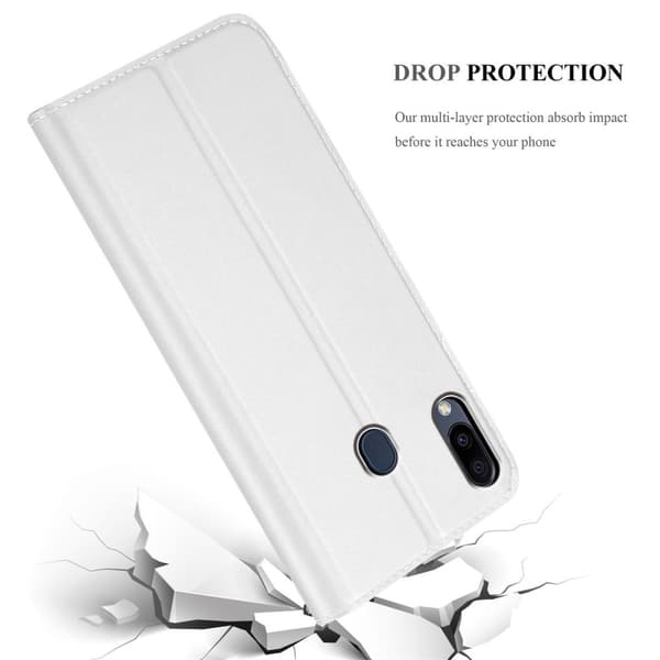 Samsung Galaxy M20 Skal Fodral med magnetisk stängning, ståfunktion och kortficka Mobilskydd