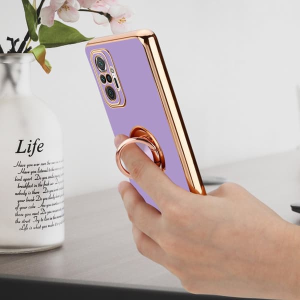 Xiaomi RedMi NOTE 10 PRO Suojakuori Suojakotelo valmistettu joustavasta TPU silikonista jossa on kameran suojaus ja magneettinen autoteline