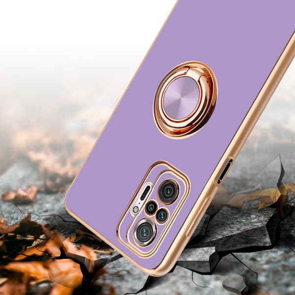Xiaomi RedMi NOTE 10 PRO Suojakuori Suojakotelo valmistettu joustavasta TPU silikonista jossa on kameran suojaus ja magneettinen autoteline