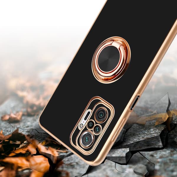 Xiaomi RedMi NOTE 10 PRO Suojakuori Suojakotelo valmistettu joustavasta TPU silikonista jossa on kameran suojaus ja magneettinen autoteline