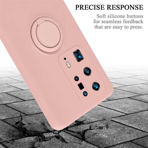 Huawei P40 PRO / P40 PRO+ Skal Fodral Mobilskydd av flexibelt TPU-silikon med ring Skyddsfodral Case Cover