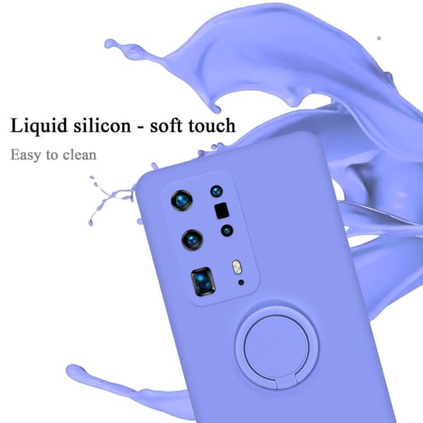 Huawei P40 PRO / P40 PRO+ Skal Fodral Mobilskydd av flexibelt TPU-silikon med ring Skyddsfodral Case Cover