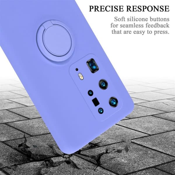 Huawei P40 PRO / P40 PRO+ Skal Fodral Mobilskydd av flexibelt TPU-silikon med ring Skyddsfodral Case Cover