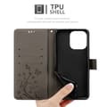 Miniatyrbilde 6 av 8: Deksel til iPhone 14 PRO MAX Lommebokdeksel i blomster design med magnetisk lukking, stativfunksjon og kortplasser
