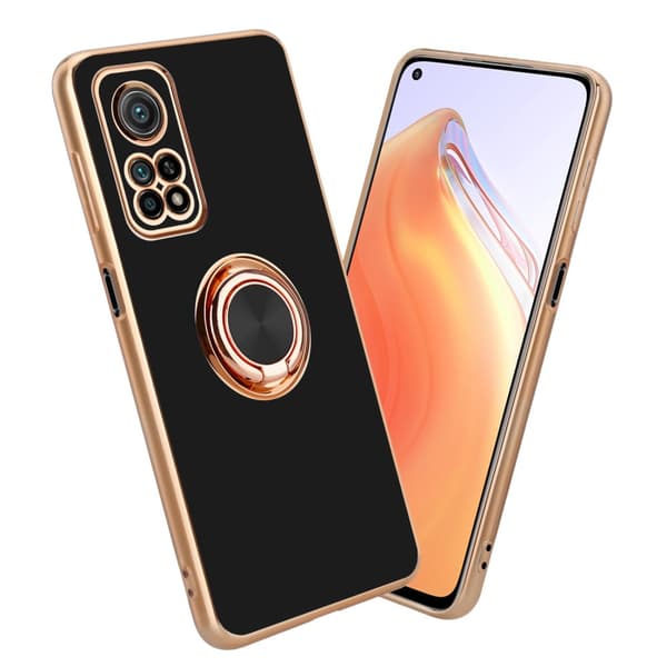 Deksel til Xiaomi Mi 10T / Mi 10T PRO med ring Etui av fleksibel TPU-silikon, med kamerabeskyttelse magnetisk bilholder
