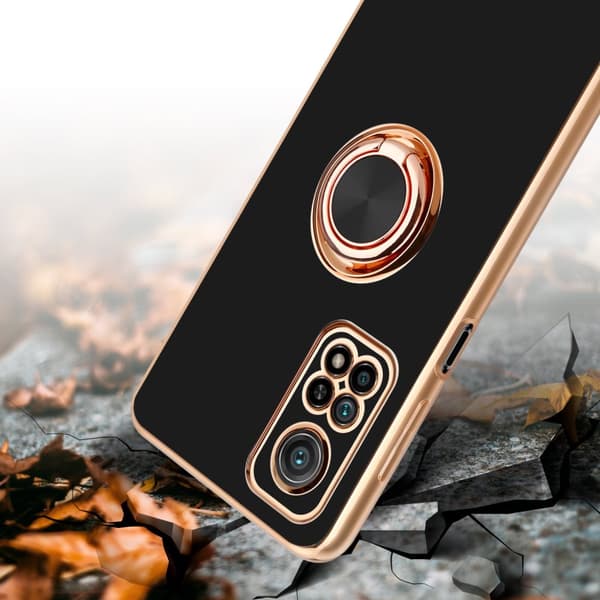 Xiaomi Mi 10T / Mi 10T PRO Skal Fodral med ring av flexibel TPU-silikon, med kameraskydd och magnetisk bilhållare