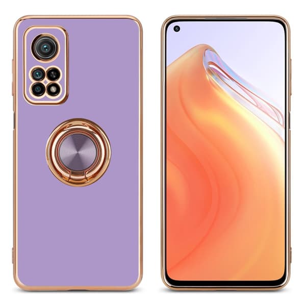 Deksel til Xiaomi Mi 10T / Mi 10T PRO med ring Etui av fleksibel TPU-silikon, med kamerabeskyttelse magnetisk bilholder