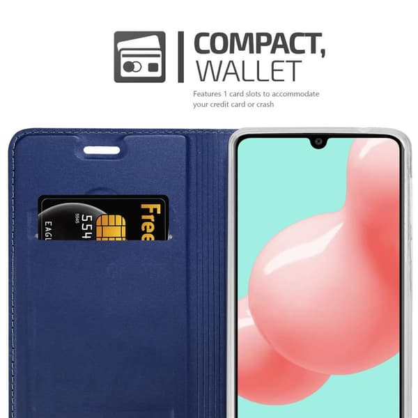 Deksel til Samsung Galaxy A41 Lommebokdeksel med magnetisk lukking, stativfunksjon og kortlomme