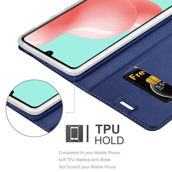 Deksel til Samsung Galaxy A41 Lommebokdeksel med magnetisk lukking, stativfunksjon og kortlomme