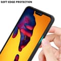 Pikkukuva 5 / 7: Huawei P20 LITE 2018 / NOVA 3E Suojakuori Suojakotelo Kaksivärinen joka on valmistettu TPU-silikonista ja jonka takaosa on valmistettu karkaistusta