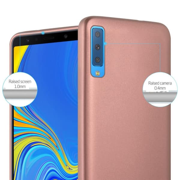 Deksel til Samsung Galaxy A7 2018 Beskyttelsesdeksel laget av fleksibelt TPU-silikon