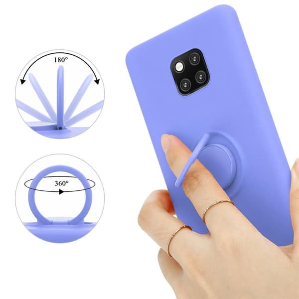Huawei MATE 20 PRO Suojakotelo Suojakuori joustavasta TPU-silikonista jossa on rengas