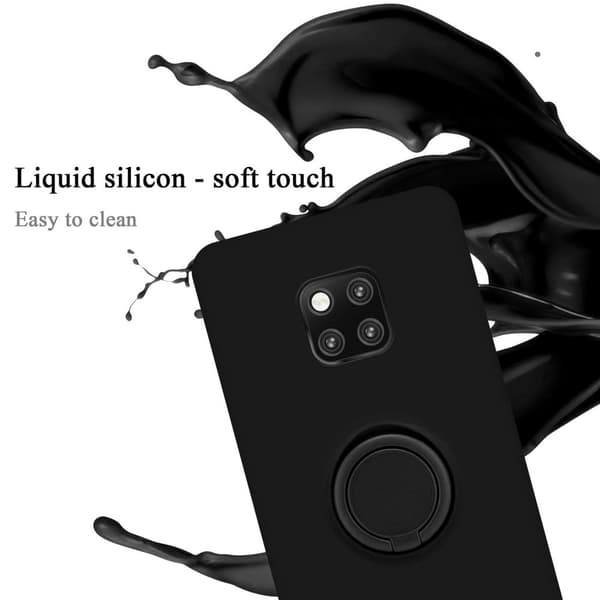 Huawei MATE 20 PRO Suojakotelo Suojakuori joustavasta TPU-silikonista jossa on rengas