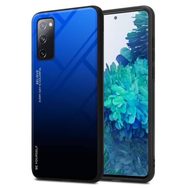 Samsung Galaxy S20 FE Skal Fodral i två färger av TPU-silikon och baksida av härdat glas Case Cover Mobilskydd