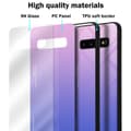 Miniatyrbilde 7 av 7: Deksel til Samsung Galaxy S10 4G Silikondeksel av TPU-silikon og bakside av herdet glass