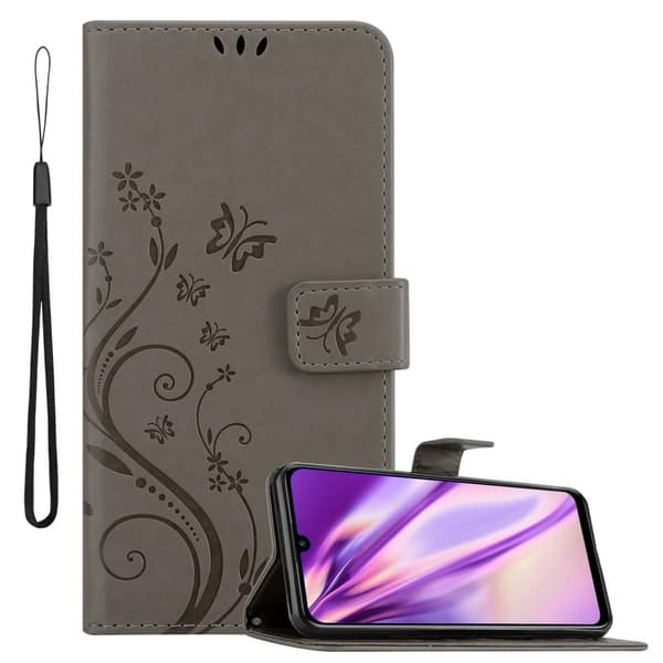 Huawei P SMART 2020 Skal Fodral i blomdesign Mobilskydd Case Cover med magnetisk stängning, ståfunktion och kortplatser