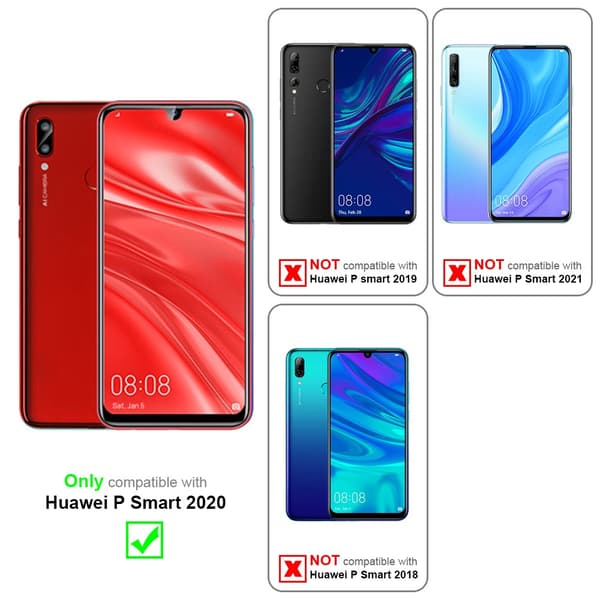 Huawei P SMART 2020 Skal Fodral i blomdesign Mobilskydd Case Cover med magnetisk stängning, ståfunktion och kortplatser