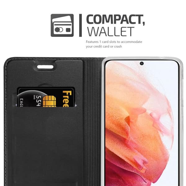 Samsung Galaxy S21 5G Skal Fodral med magnetisk stängning, ståfunktion och kortficka Mobilskydd