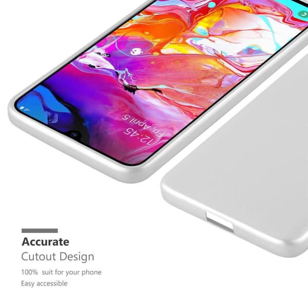 Deksel til Samsung Galaxy A70 / A70s Beskyttelsesdeksel laget av fleksibelt TPU-silikon