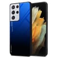 Pikkukuva 1 / 7: Samsung Galaxy S21 ULTRA Suojakuori Suojakotelo Kaksivärinen joka on valmistettu TPU-silikonista ja jonka takaosa on valmistettu karkaistusta lasista