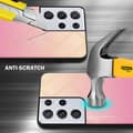 Miniatyrbilde 3 av 7: Deksel til Samsung Galaxy S21 ULTRA Silikondeksel av TPU-silikon og bakside av herdet glass