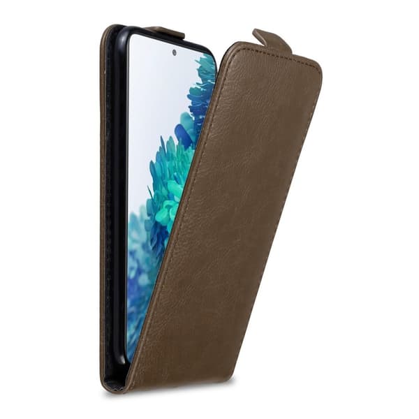 Skyddsfodral för Samsung Galaxy S20 FE Fodral Skal i flipdesign med magnetisk stängning Case Cover KAFFE BRUN