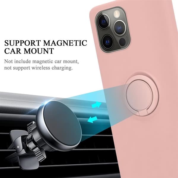 iPhone 12 / 12 PRO Suojakotelo Suojakuori joustavasta TPU-silikonista jossa on rengas