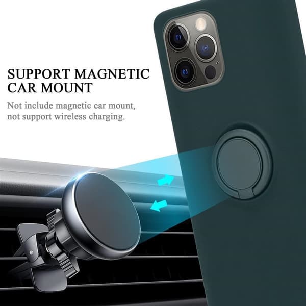 iPhone 12 / 12 PRO Suojakotelo Suojakuori joustavasta TPU-silikonista jossa on rengas
