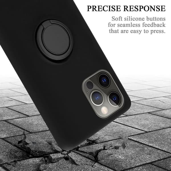 iPhone 12 PRO MAX Suojakotelo Suojakuori joustavasta TPU-silikonista jossa on rengas