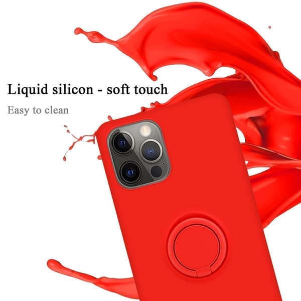 iPhone 12 PRO MAX Suojakotelo Suojakuori joustavasta TPU-silikonista jossa on rengas