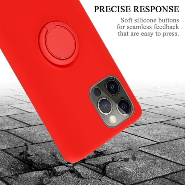 iPhone 12 PRO MAX Suojakotelo Suojakuori joustavasta TPU-silikonista jossa on rengas