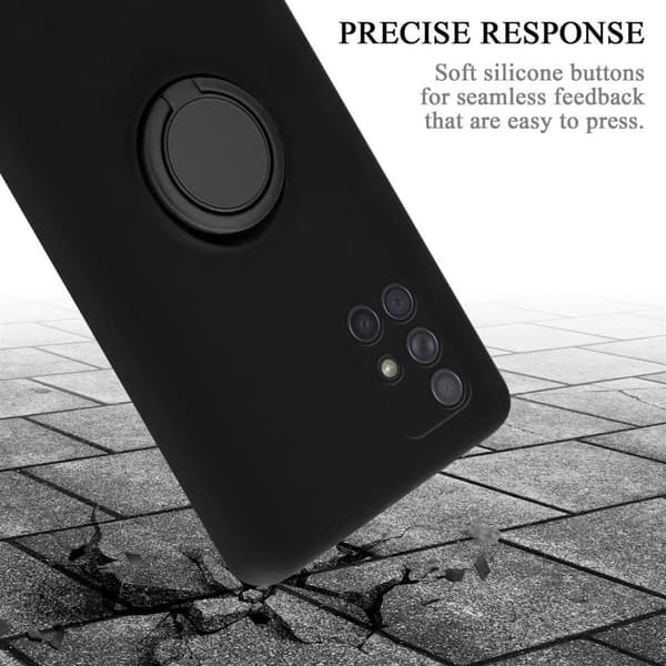 Samsung Galaxy A51 4G / M40s Skal Fodral Mobilskydd av flexibelt TPU-silikon med ring Skyddsfodral Case Cover