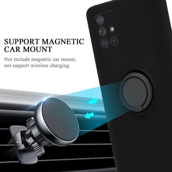 Samsung Galaxy A51 4G / M40s Skal Fodral Mobilskydd av flexibelt TPU-silikon med ring Skyddsfodral Case Cover