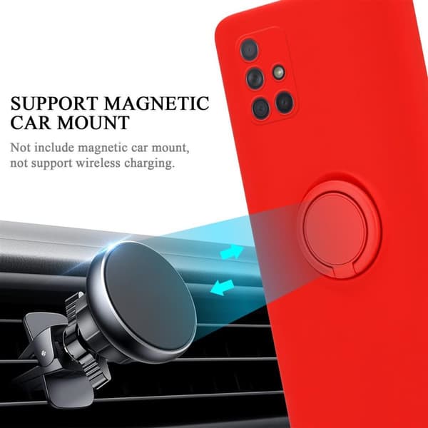 Samsung Galaxy A51 4G / M40s Skal Fodral Mobilskydd av flexibelt TPU-silikon med ring Skyddsfodral Case Cover