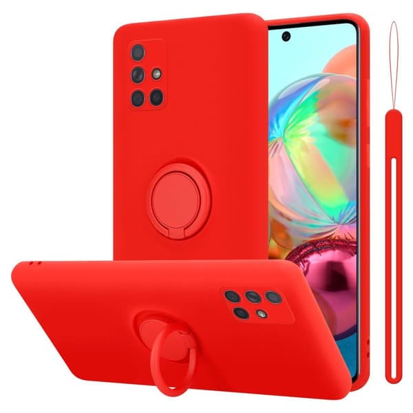 Samsung Galaxy A51 4G / M40s Suojakotelo Suojakuori joustavasta TPU-silikonista jossa on rengas