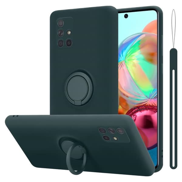 Samsung Galaxy A51 4G / M40s Suojakotelo Suojakuori joustavasta TPU-silikonista jossa on rengas
