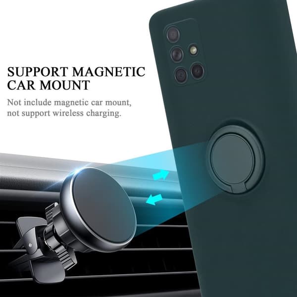 Samsung Galaxy A51 4G / M40s Skal Fodral Mobilskydd av flexibelt TPU-silikon med ring Skyddsfodral Case Cover