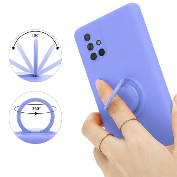 Samsung Galaxy A51 4G / M40s Skal Fodral Mobilskydd av flexibelt TPU-silikon med ring Skyddsfodral Case Cover
