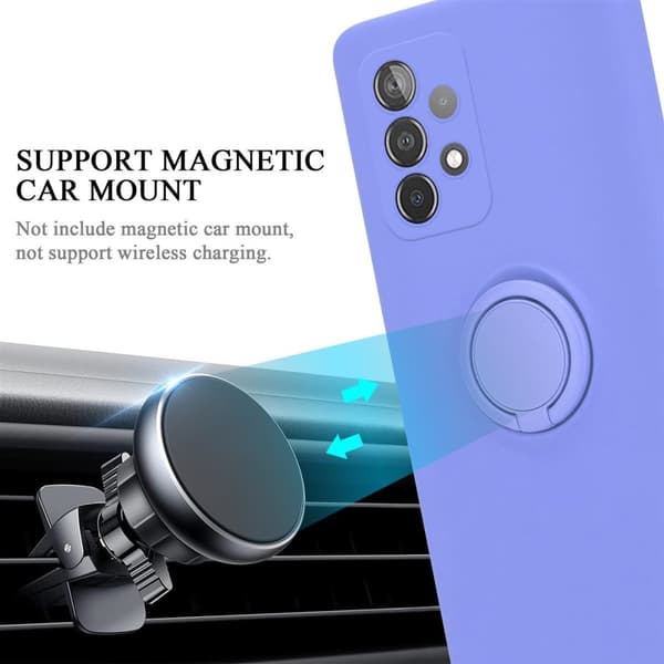 Samsung Galaxy A52 (4G / 5G) / A52s Skal Fodral Mobilskydd av flexibelt TPU-silikon med ring Skyddsfodral Case Cover