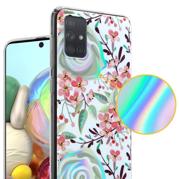 Samsung Galaxy A71 4G Suojakotelo TPU-silikonista valmistettu suojakuori jossa on kukkakuvioinen kuvio